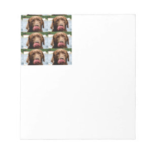Labrador Retriever Chocolate Tiles BG Notepad