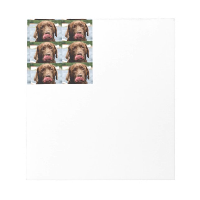 Labrador Retriever Chocolate Tiles BG Notepad (Front)
