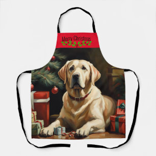 Labrador Retriever Christmas Apron