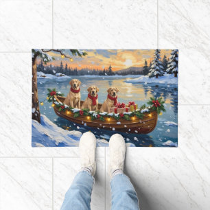 Labrador Retriever Christmas Boat Holiday Doormat
