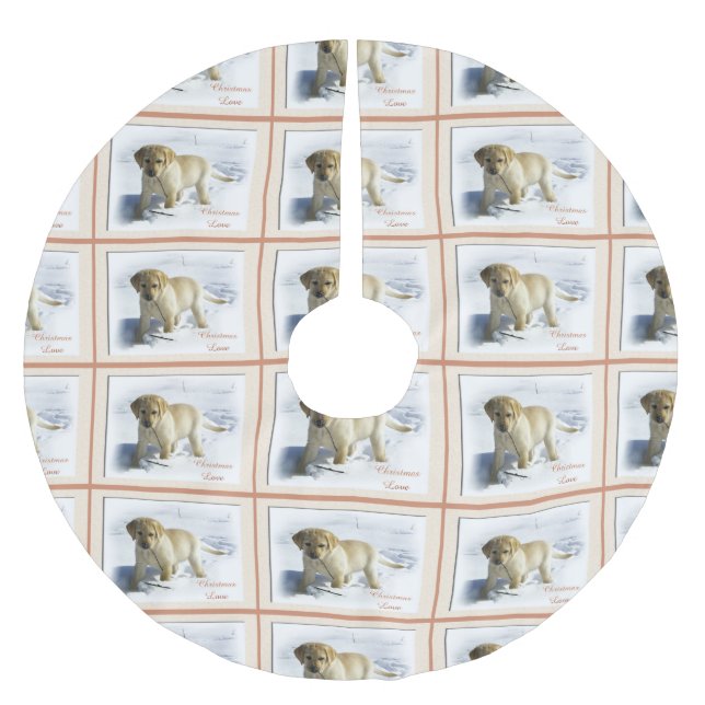 Labrador Retriever Christmas Brushed Polyester Tree Skirt (Front)