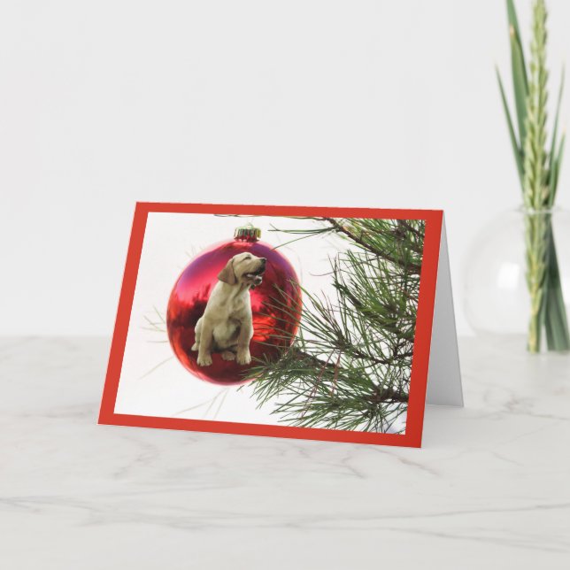 Labrador Retriever  Christmas Card Ball Hanging3 (Front)