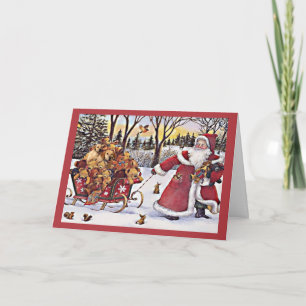 Labrador Retriever Christmas Card Santa Bears1