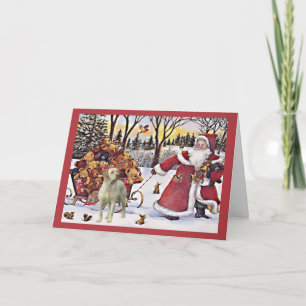 Labrador Retriever  Christmas Card Santa Bears7