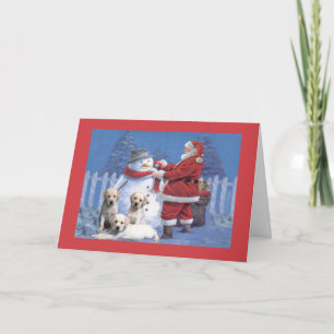 Labrador Retriever  Christmas Card Santa Snowman7