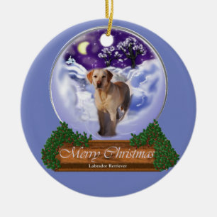 Labrador Retriever Christmas Ceramic Tree Decoration