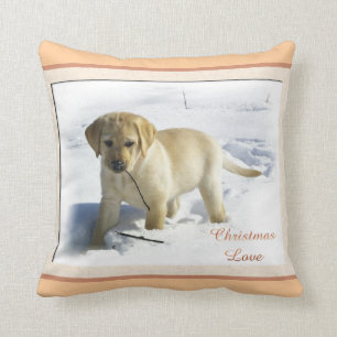 Labrador Retriever Christmas Cushion