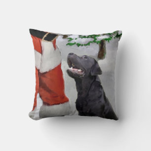 Labrador Retriever Christmas Cushion