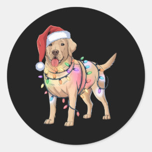 Labrador Retriever Christmas Festive Dog Lover 1 Classic Round Sticker