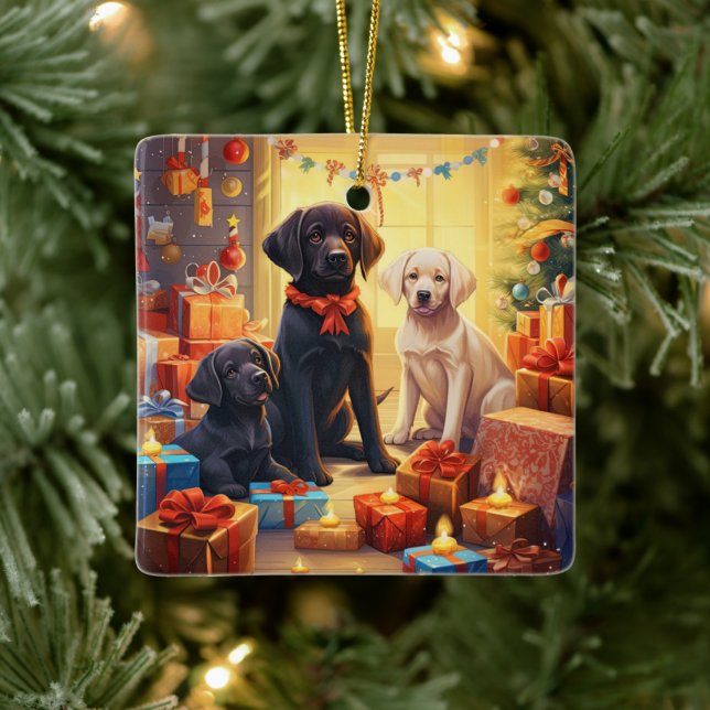 Labrador Retriever Christmas, Hanging Decoration (Tree)