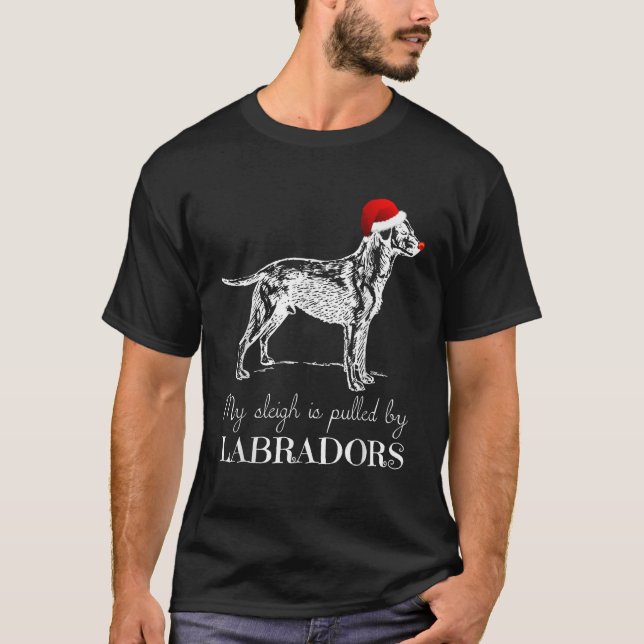 Labrador Retriever Christmas Lab Dog X Mas Tee Men (Front)