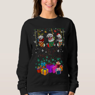 Labrador Retriever Christmas Lights   Xmas Socks D Sweatshirt