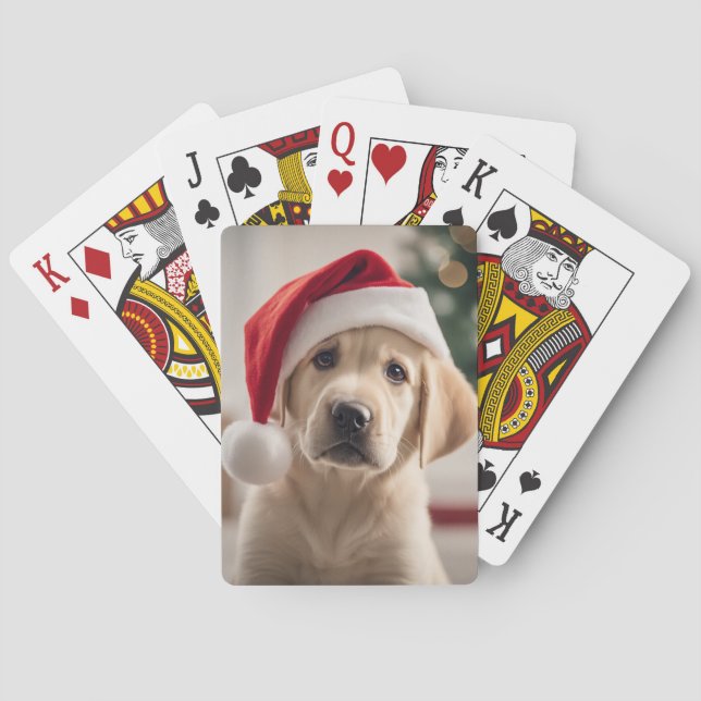 Labrador Retriever Christmas Playing Cards (Back)