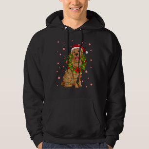 Labrador Retriever Christmas Santa Xmas Lights Dog Hoodie