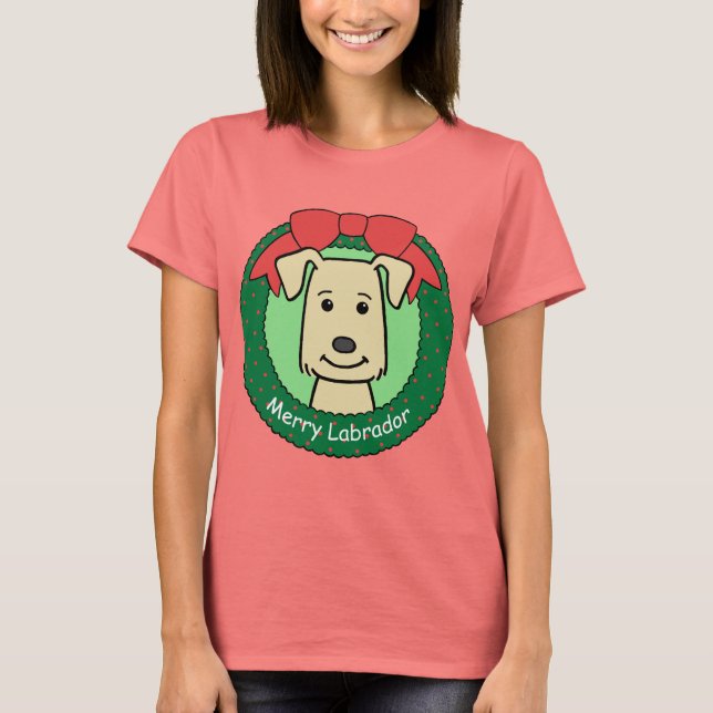 Labrador Retriever Christmas T-Shirt (Front)
