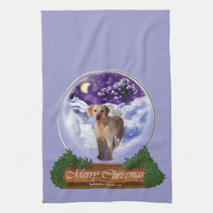 Labrador Retriever Christmas Tea Towel
