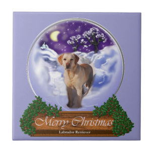 Labrador Retriever Christmas Tile