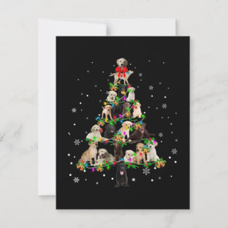 Labrador Retriever Christmas Tree X mas Thank You Card