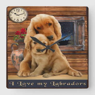 Labrador retriever clock