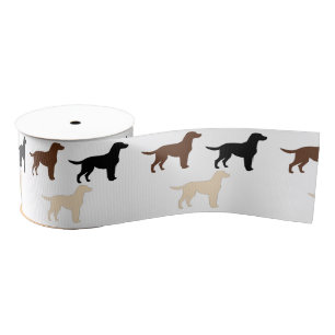 labrador retriever colour silhouettes grosgrain ribbon