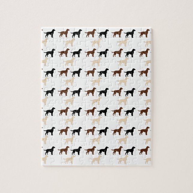 labrador retriever colour silhouettes jigsaw puzzle (Vertical)
