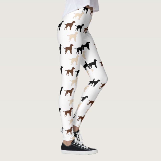 labrador retriever colour silhouettes leggings (Right)
