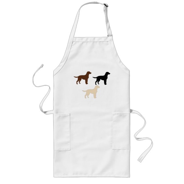 labrador retriever colour silhouettes long apron (Front)