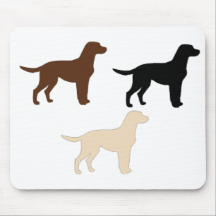 labrador retriever colour silhouettes mouse mat