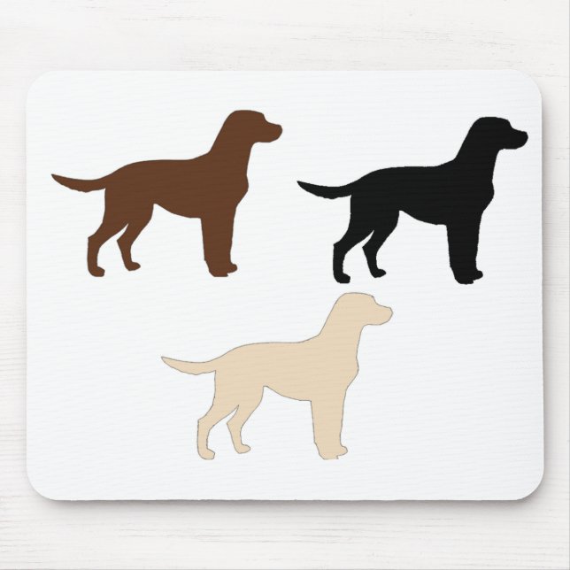 labrador retriever colour silhouettes mouse mat (Front)