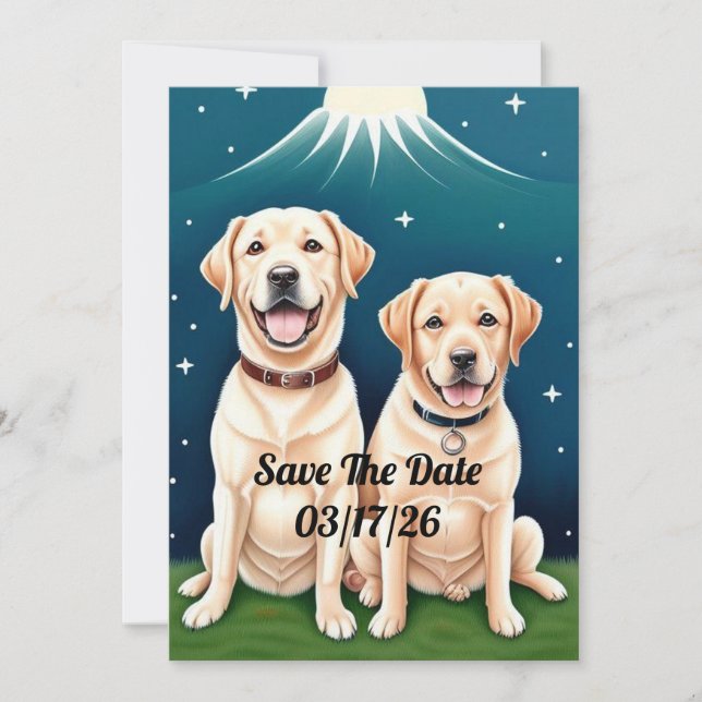 Labrador Retriever Couple Invitation (Front)