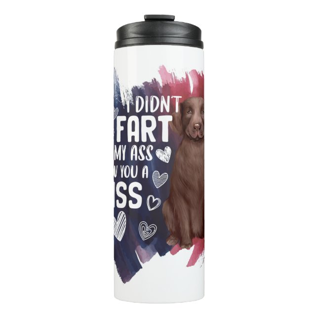 Labrador Retriever Cute Gift for Dog Dad Dog Mum Thermal Tumbler (Front)