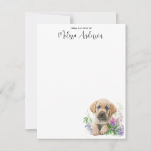 Labrador Retriever Cute Puppy Dog Personalised  Card
