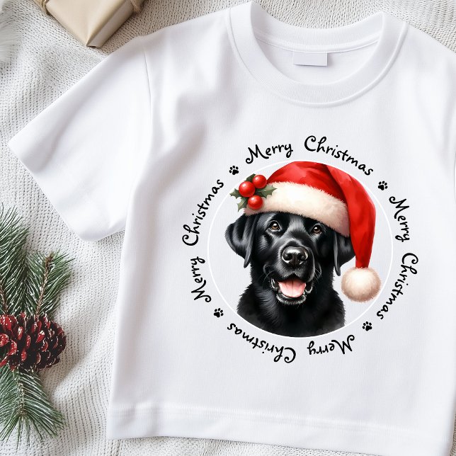 Labrador Retriever Cute Santa Dog Family Christmas T-Shirt (Creator Uploaded)