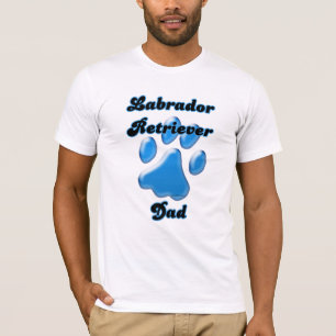 Labrador Retriever Dad Blue Pawprint T-Shirt