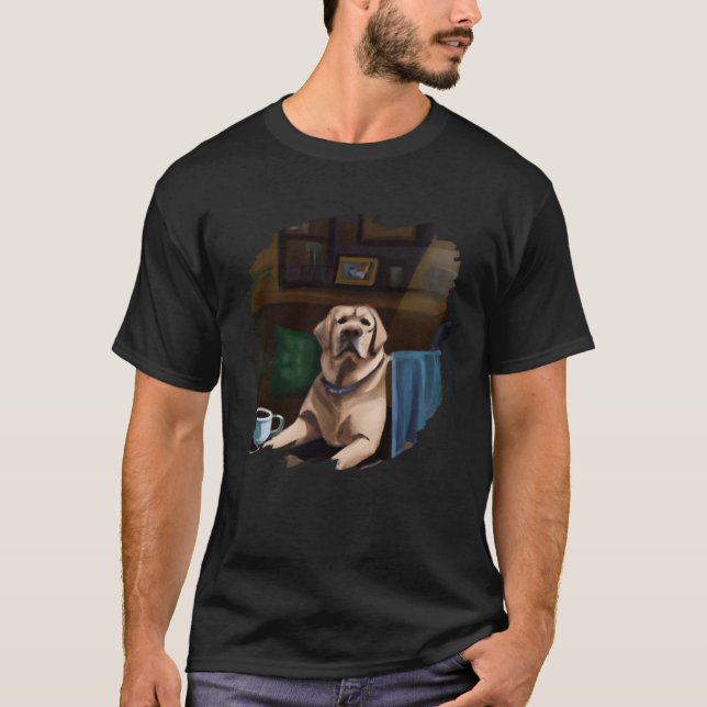 Labrador Retriever Dog Aristocrat Cafe Coffee Tea T-Shirt (Front)