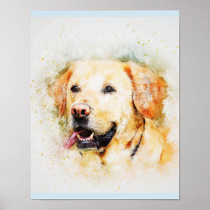 Labrador Retriever Dog Art Portrait Poster