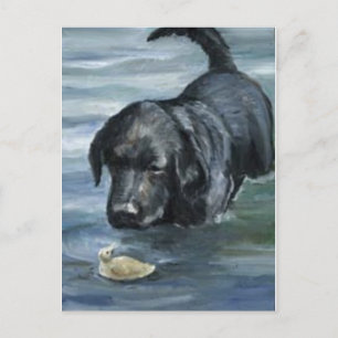 "Labrador Retriever " Dog Art Postcard