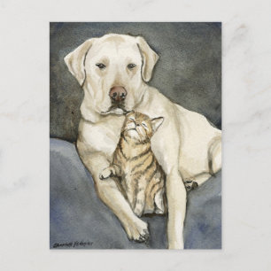 Labrador Retriever Dog Art Postcard