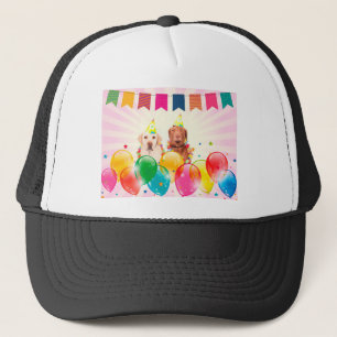 Labrador Retriever Dog Balloons Birthday Trucker Hat