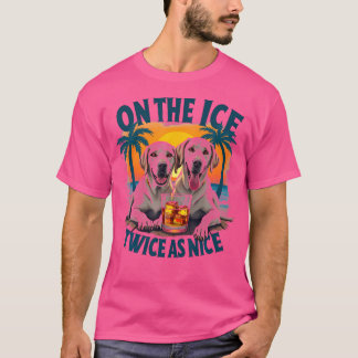 Labrador Retriever Dog Beach Vibes Tropical Sunset T-Shirt