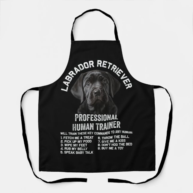 Labrador Retriever Dog Black Lab Professional Huma Apron (Front)