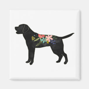 Labrador Retriever Dog Breed Bohemian Floral Magnet