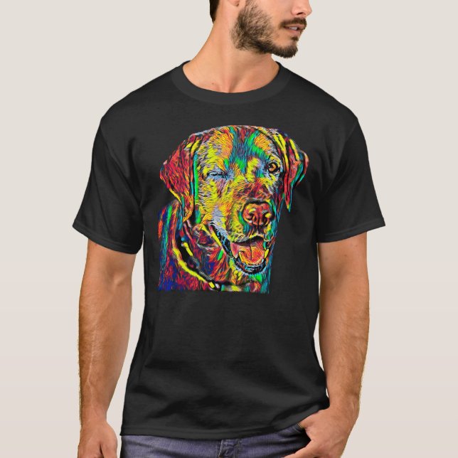 Labrador Retriever Dog Breed Head Pet Breed True F T-Shirt (Front)