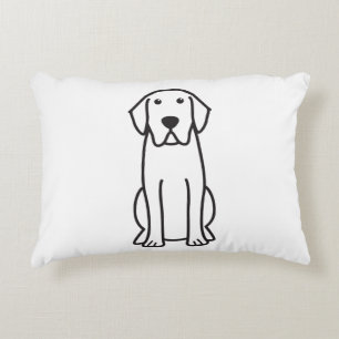 Labrador Retriever Dog Cartoon Accent Pillow