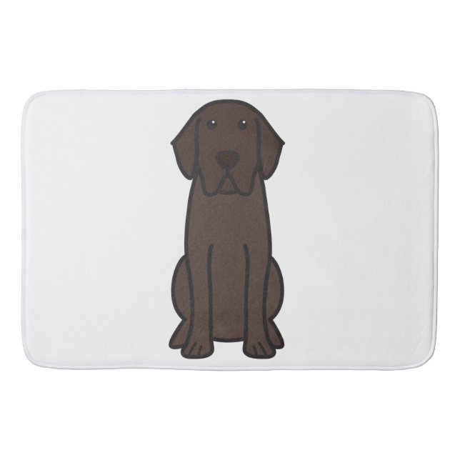 Labrador Retriever Dog Cartoon Bath Mat (Front)