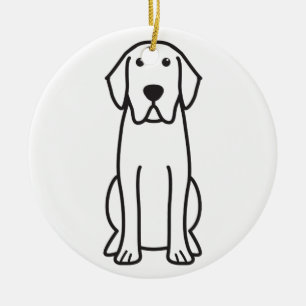 Labrador Retriever Dog Cartoon Christmas Ornament