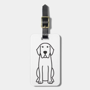 Labrador Retriever Dog Cartoon Luggage Tag