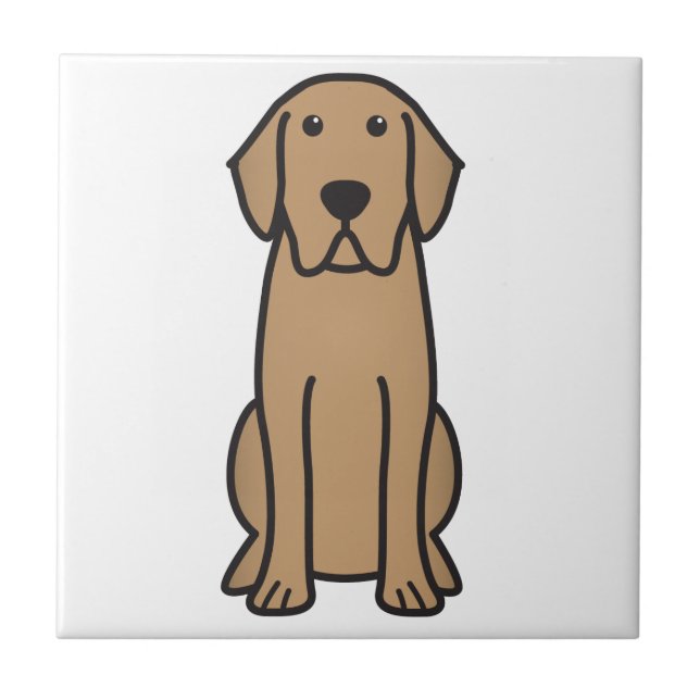 Labrador Retriever Dog Cartoon Tile (Front)