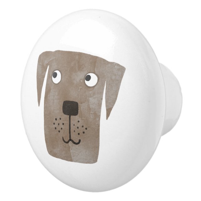 Labrador Retriever Dog Ceramic Knob (Right)