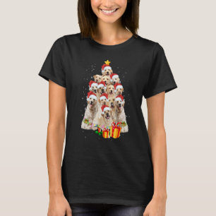 Labrador Retriever Dog Christmas Tree Lights Santa T-Shirt